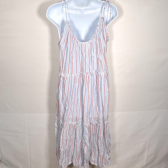 H&M Blue Red Summer Maxi Dress Size 4 Stripes - Picture 5 of 5